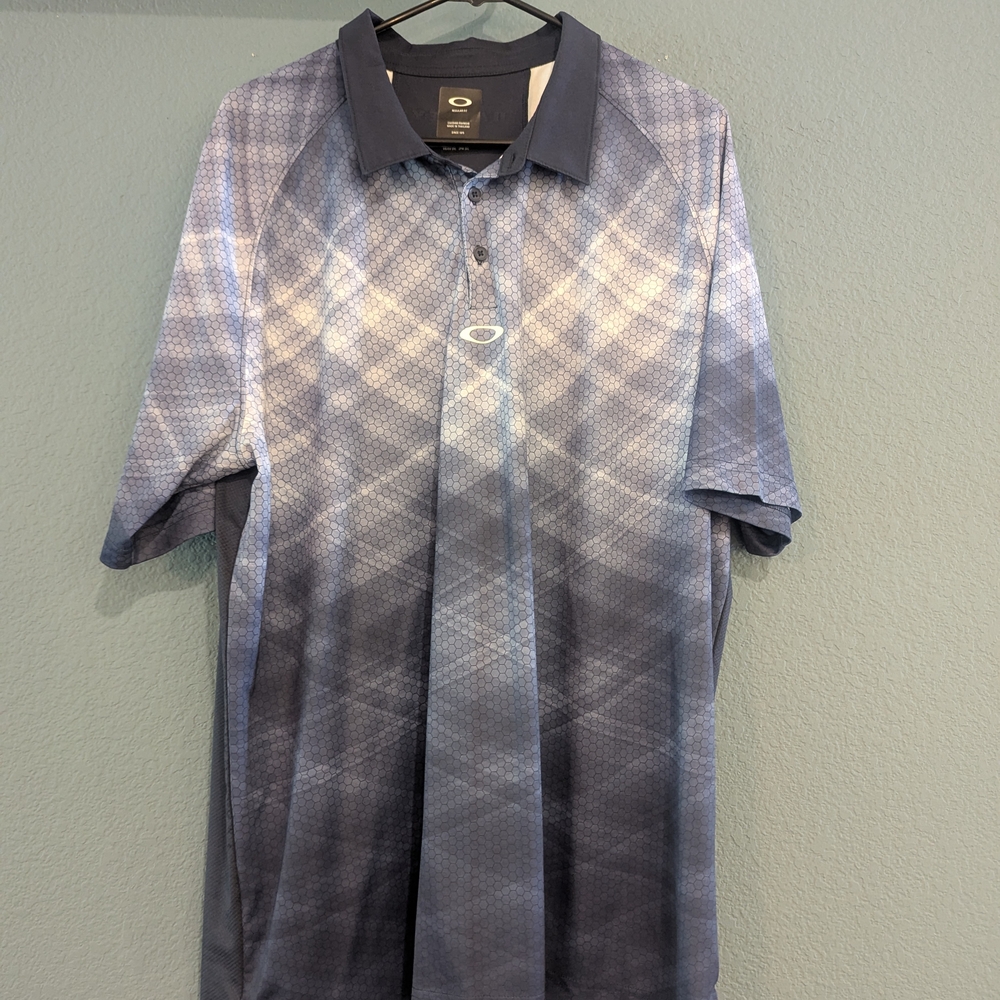 Oakley Men's Gradient Blue Polo Shirt